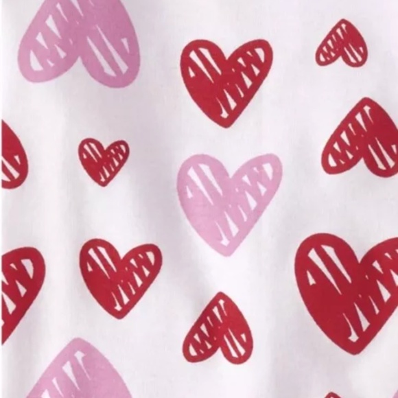 The Children’s Place Girls Asst. Red Hearts Long Sleeve Pajamas Size 6X/7 NEW - Picture 3 of 7